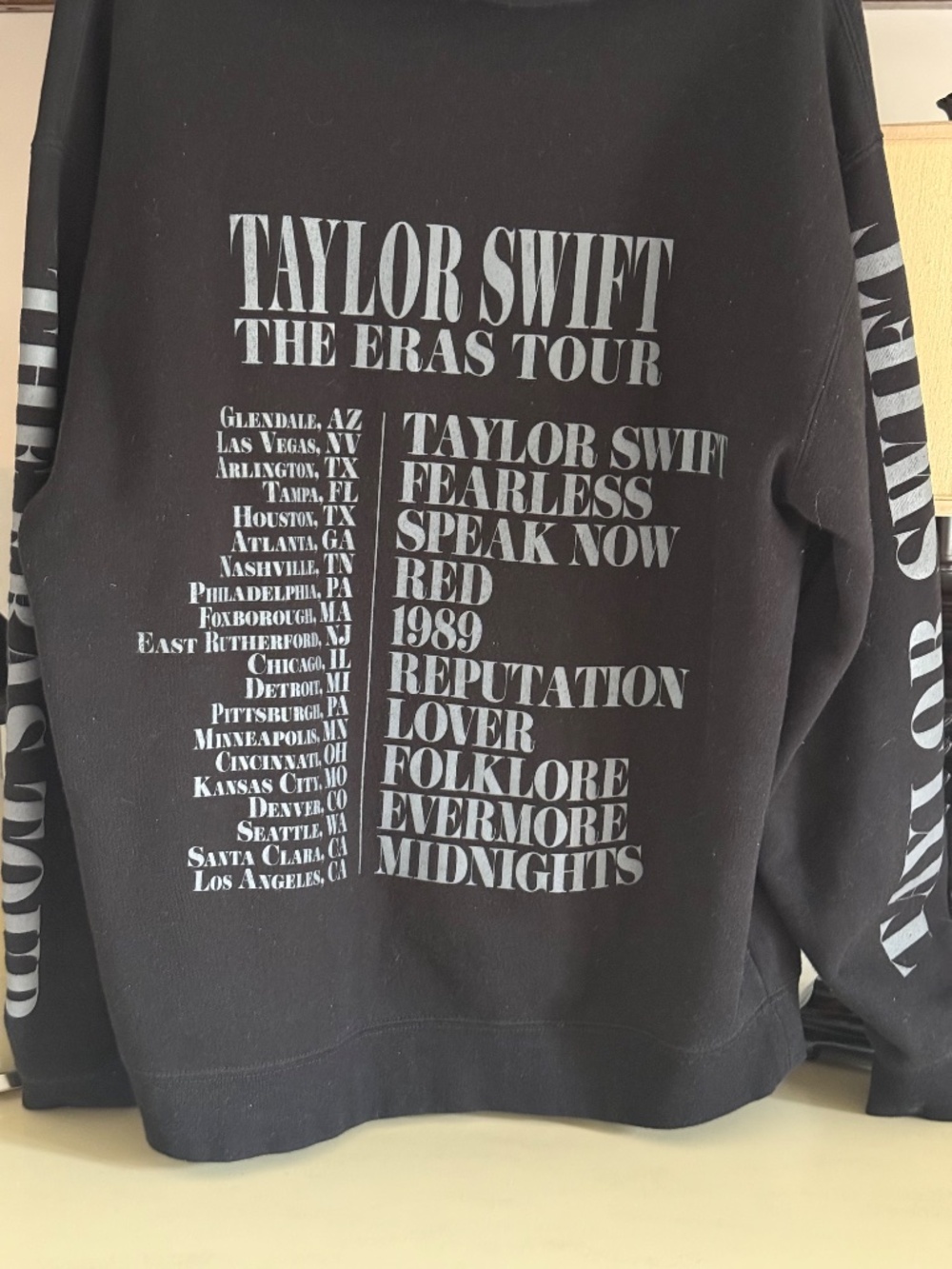 Taylor Swift The Eras Tour Black Hoodie - Large - Picture 3 of 6